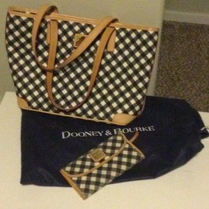 Dooney & Bourke! Canvas tote bag & wallet.